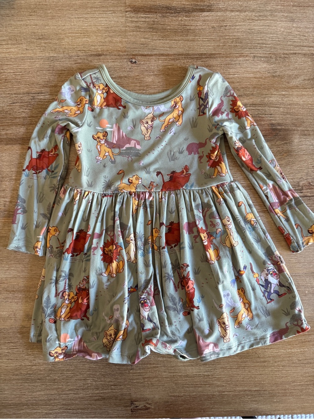 Little Sleepies Play Disney The Lion King Print Long-Sleeve Twirl Dress